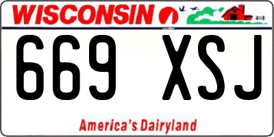 WI license plate 669XSJ