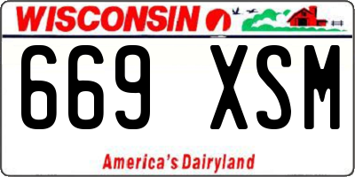 WI license plate 669XSM