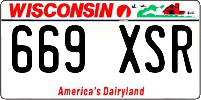 WI license plate 669XSR