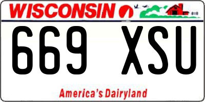 WI license plate 669XSU
