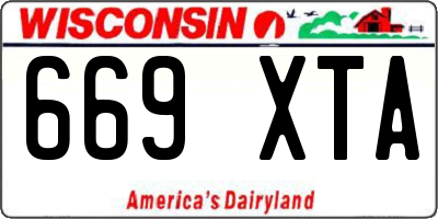 WI license plate 669XTA