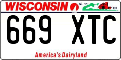 WI license plate 669XTC