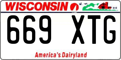 WI license plate 669XTG