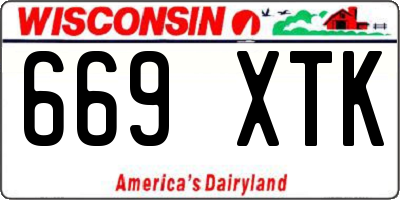 WI license plate 669XTK