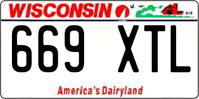 WI license plate 669XTL