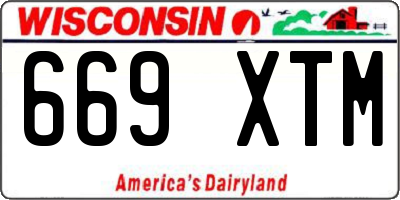 WI license plate 669XTM