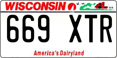 WI license plate 669XTR