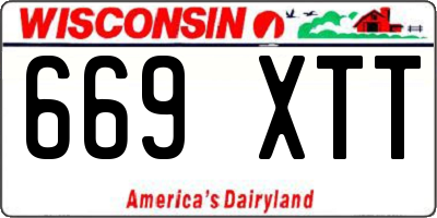 WI license plate 669XTT