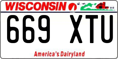 WI license plate 669XTU