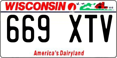 WI license plate 669XTV