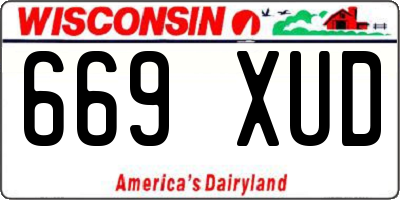 WI license plate 669XUD
