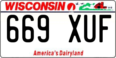 WI license plate 669XUF