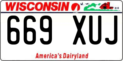 WI license plate 669XUJ