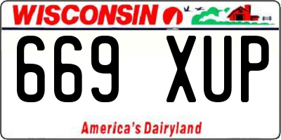 WI license plate 669XUP