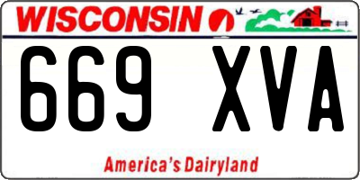 WI license plate 669XVA