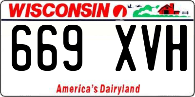 WI license plate 669XVH