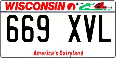 WI license plate 669XVL