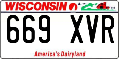 WI license plate 669XVR