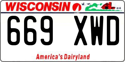 WI license plate 669XWD