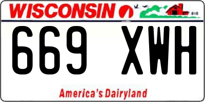 WI license plate 669XWH