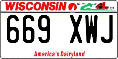 WI license plate 669XWJ