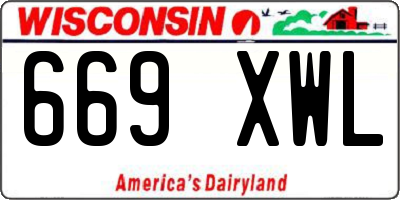 WI license plate 669XWL