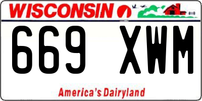 WI license plate 669XWM