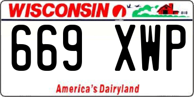 WI license plate 669XWP