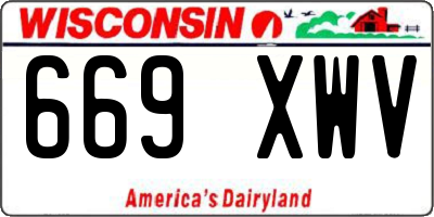 WI license plate 669XWV
