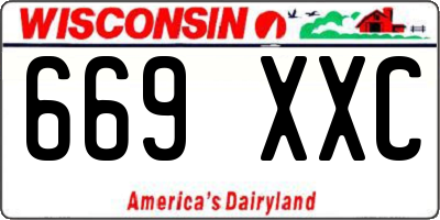 WI license plate 669XXC