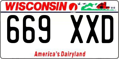 WI license plate 669XXD