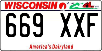 WI license plate 669XXF