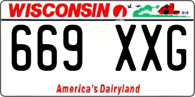 WI license plate 669XXG