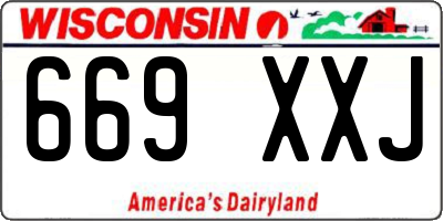 WI license plate 669XXJ