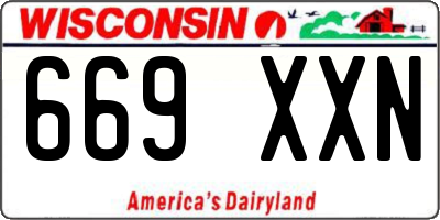 WI license plate 669XXN