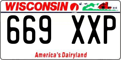 WI license plate 669XXP