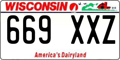 WI license plate 669XXZ