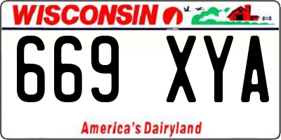 WI license plate 669XYA