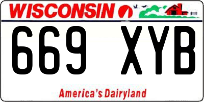 WI license plate 669XYB