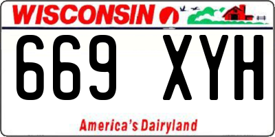 WI license plate 669XYH