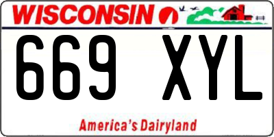 WI license plate 669XYL
