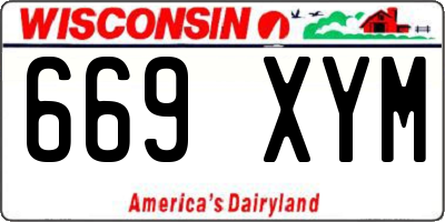 WI license plate 669XYM