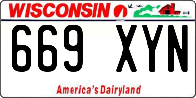 WI license plate 669XYN