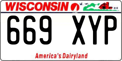WI license plate 669XYP