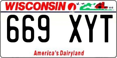 WI license plate 669XYT