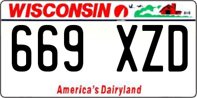 WI license plate 669XZD