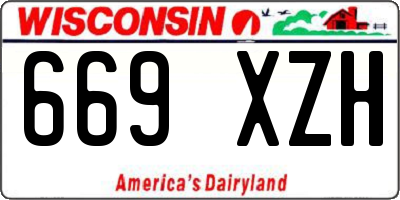 WI license plate 669XZH