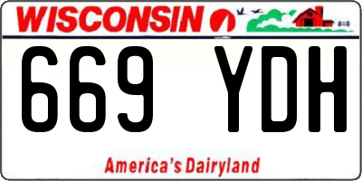 WI license plate 669YDH