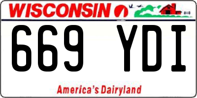 WI license plate 669YDI