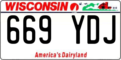 WI license plate 669YDJ